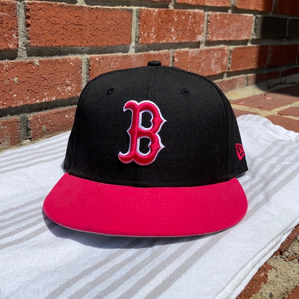 Black and Pink New Era hat